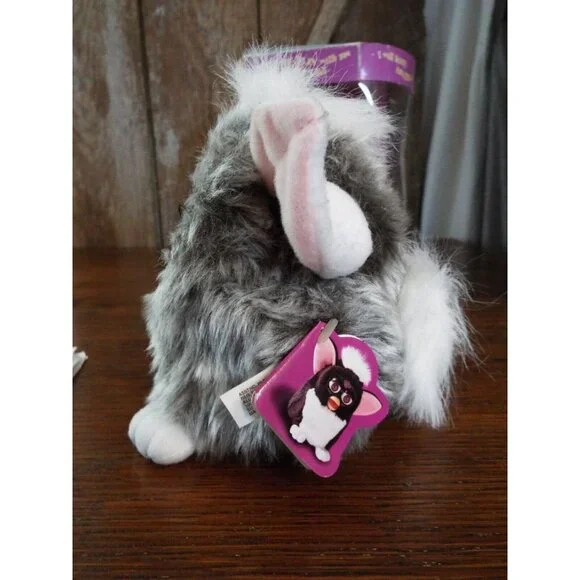Furby "RARE" 1998 Model # 70-800 Silver/Grey, Brown Eyes, Pink Ears Pre-Owned
